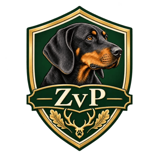 ZvP-Wappen mit Gończy Polski, Hirschsymbol und Eichenlaub